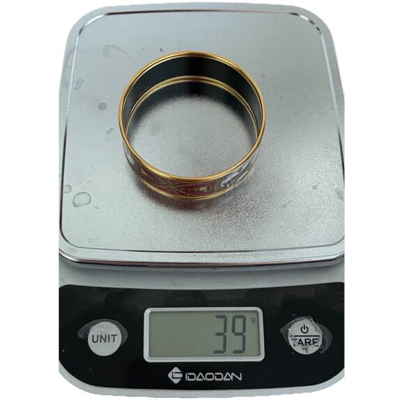 Cert Auth Hermes Enamel Cloisonné “Grand Apparat” Bangle Bracelet Plating - Picture 11 of 16